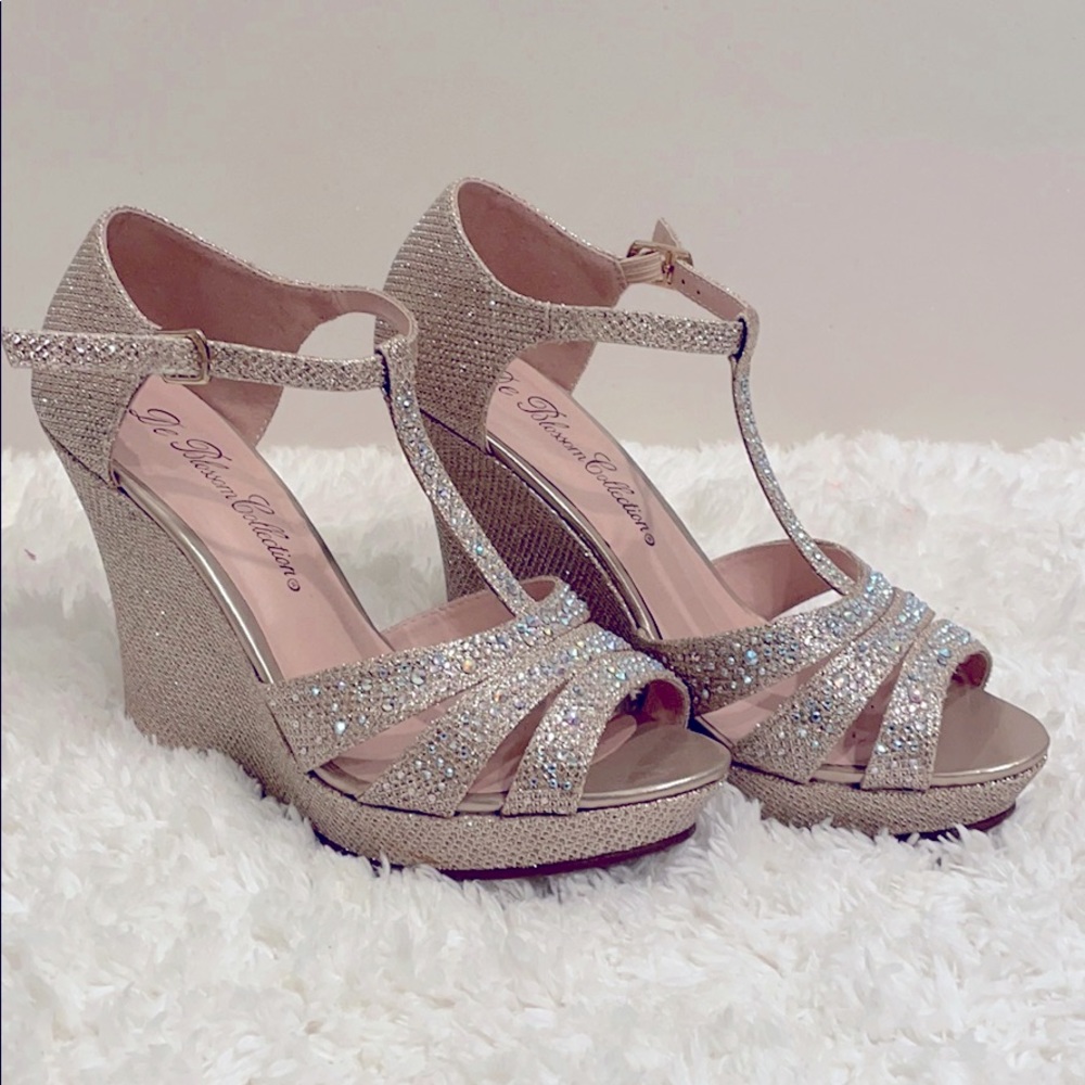 Champagne Shimmery Wedges